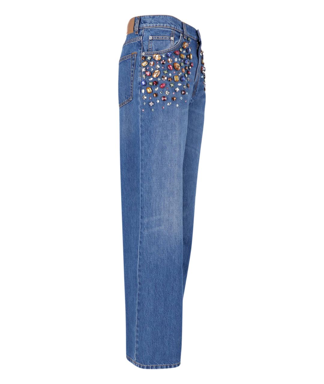 STELLA MCCARTNEY Синие хлопковые прямые джинсы, фото 3