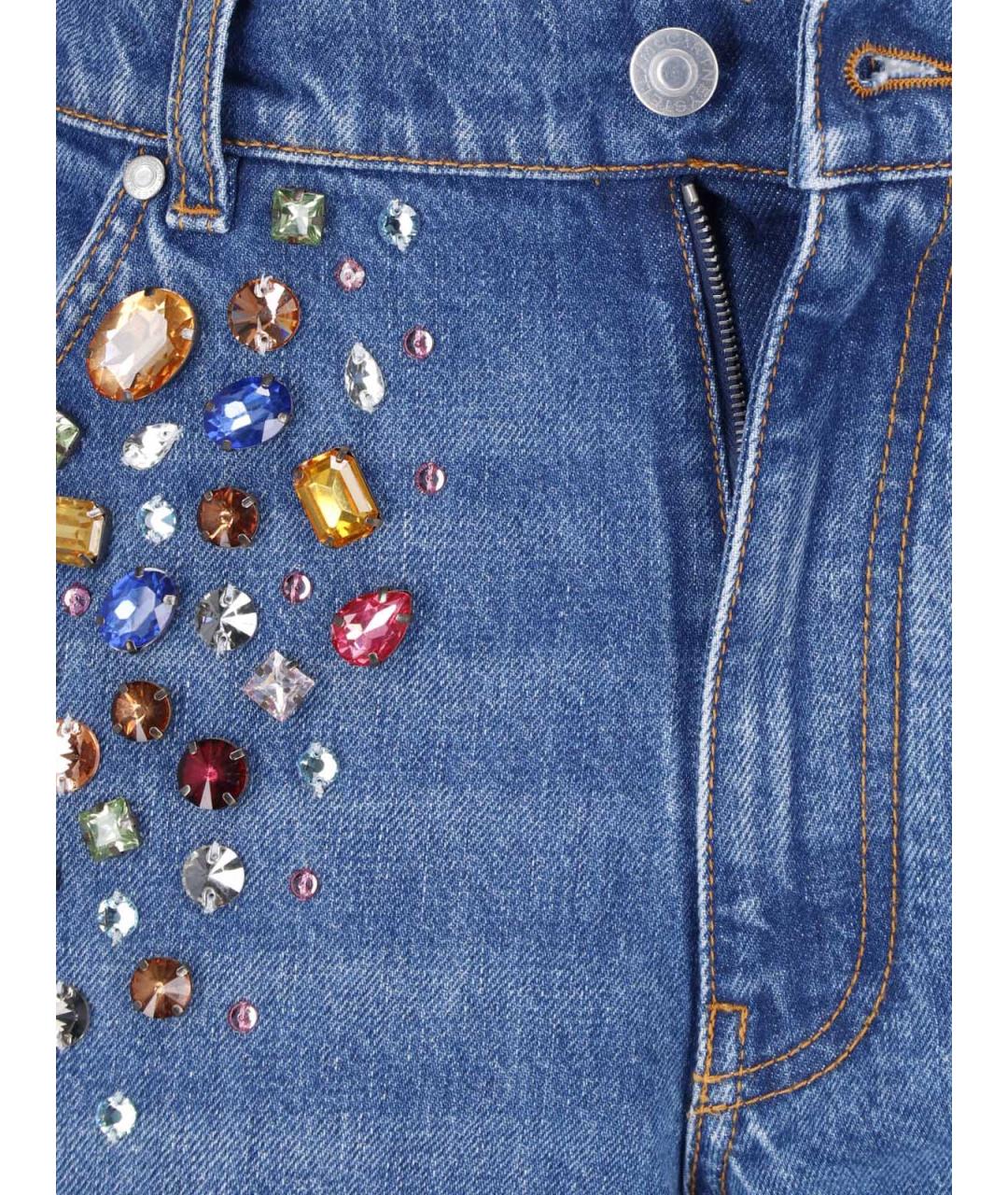 STELLA MCCARTNEY Синие хлопковые прямые джинсы, фото 5