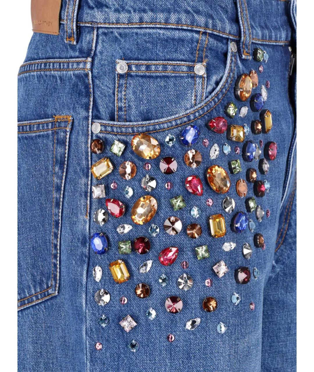 STELLA MCCARTNEY Синие хлопковые прямые джинсы, фото 4