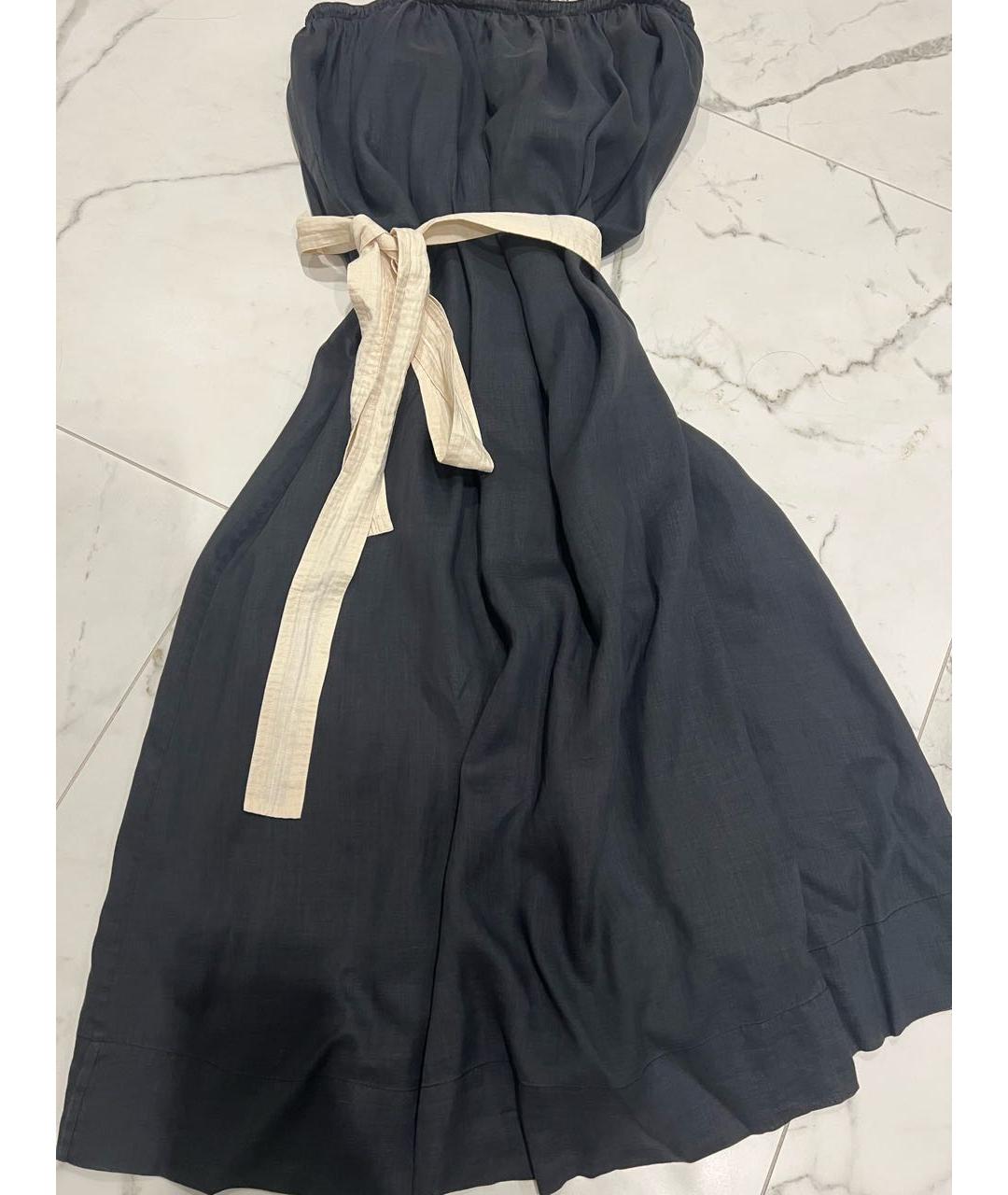 JOSEPH Черное хлопковое коктейльное платье, фото 5