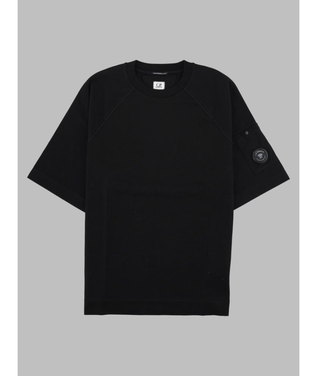 CP COMPANY Черная хлопковая футболка, фото 3