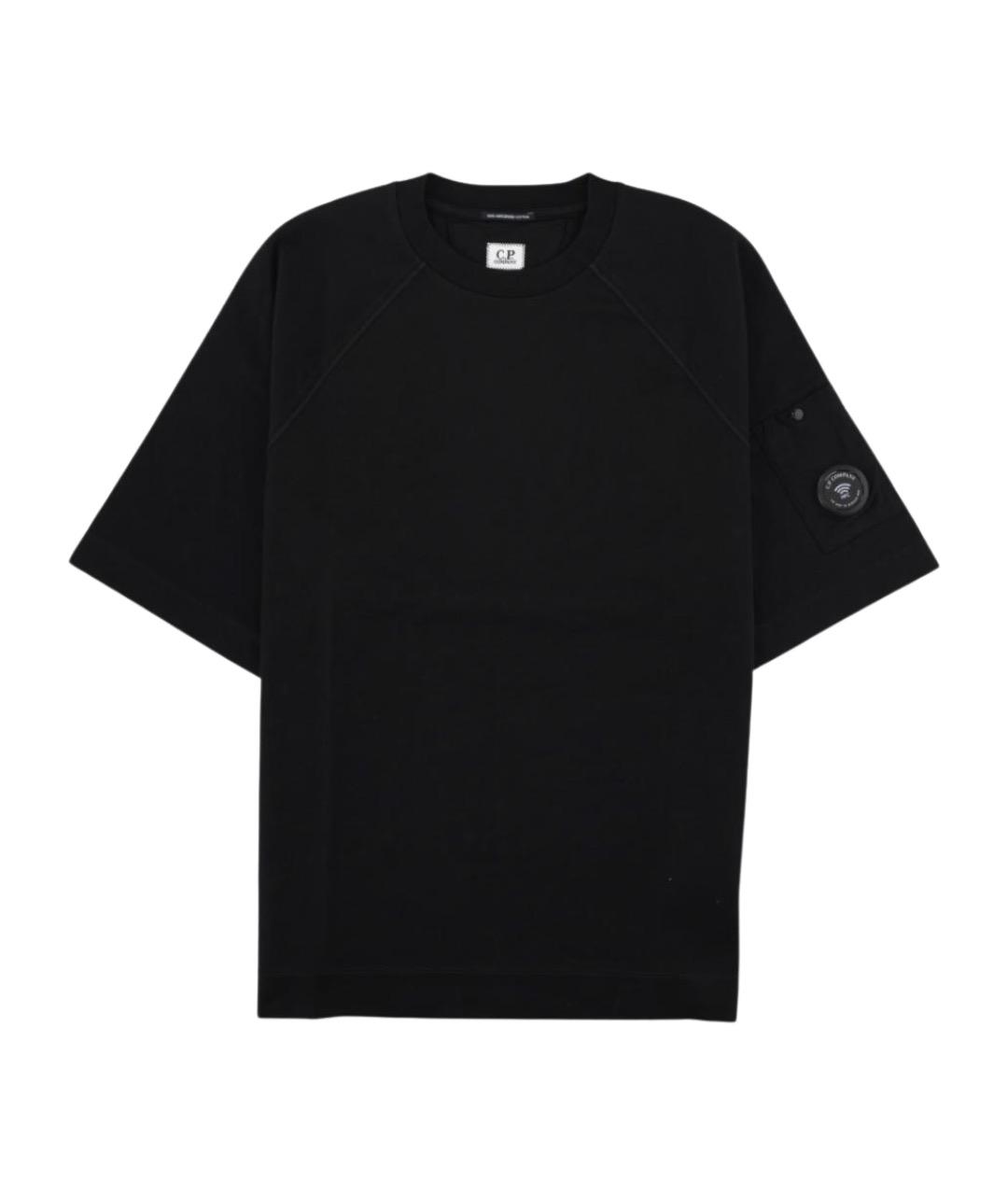 CP COMPANY Черная хлопковая футболка, фото 1