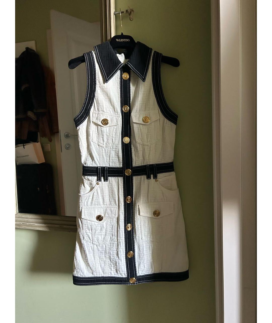 BALMAIN Мульти хлопковое повседневное платье, фото 9