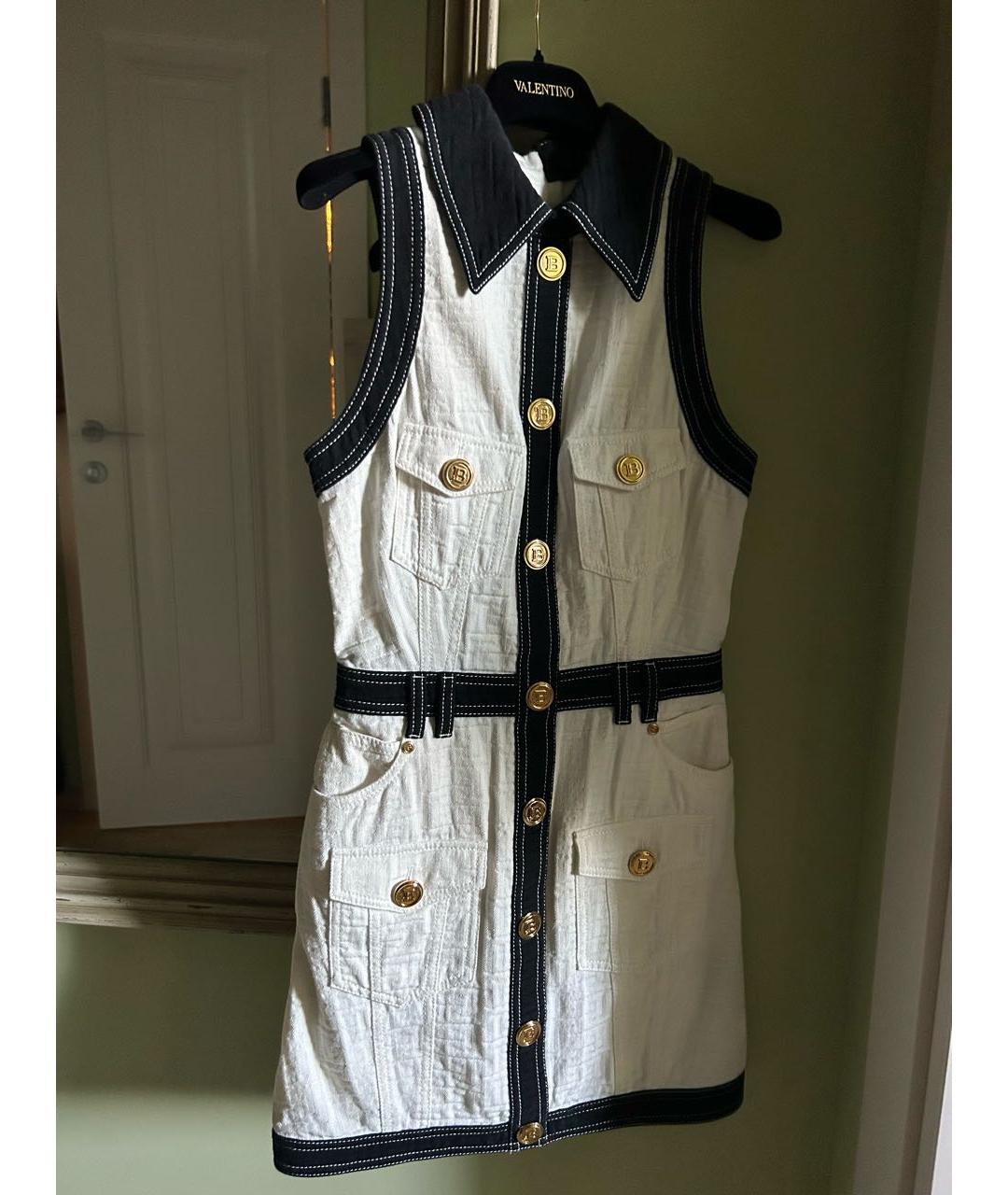 BALMAIN Мульти хлопковое повседневное платье, фото 3