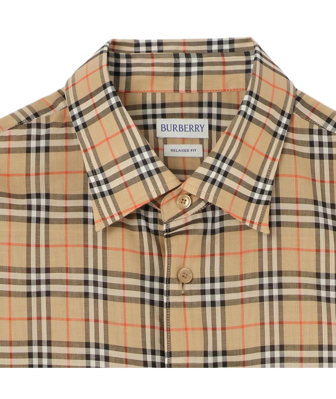 BURBERRY Бежевая классическая рубашка, фото 4