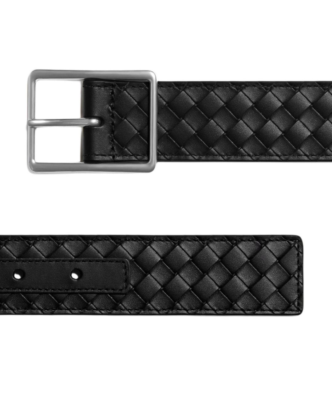 BOTTEGA VENETA Черный кожаный ремень, фото 3