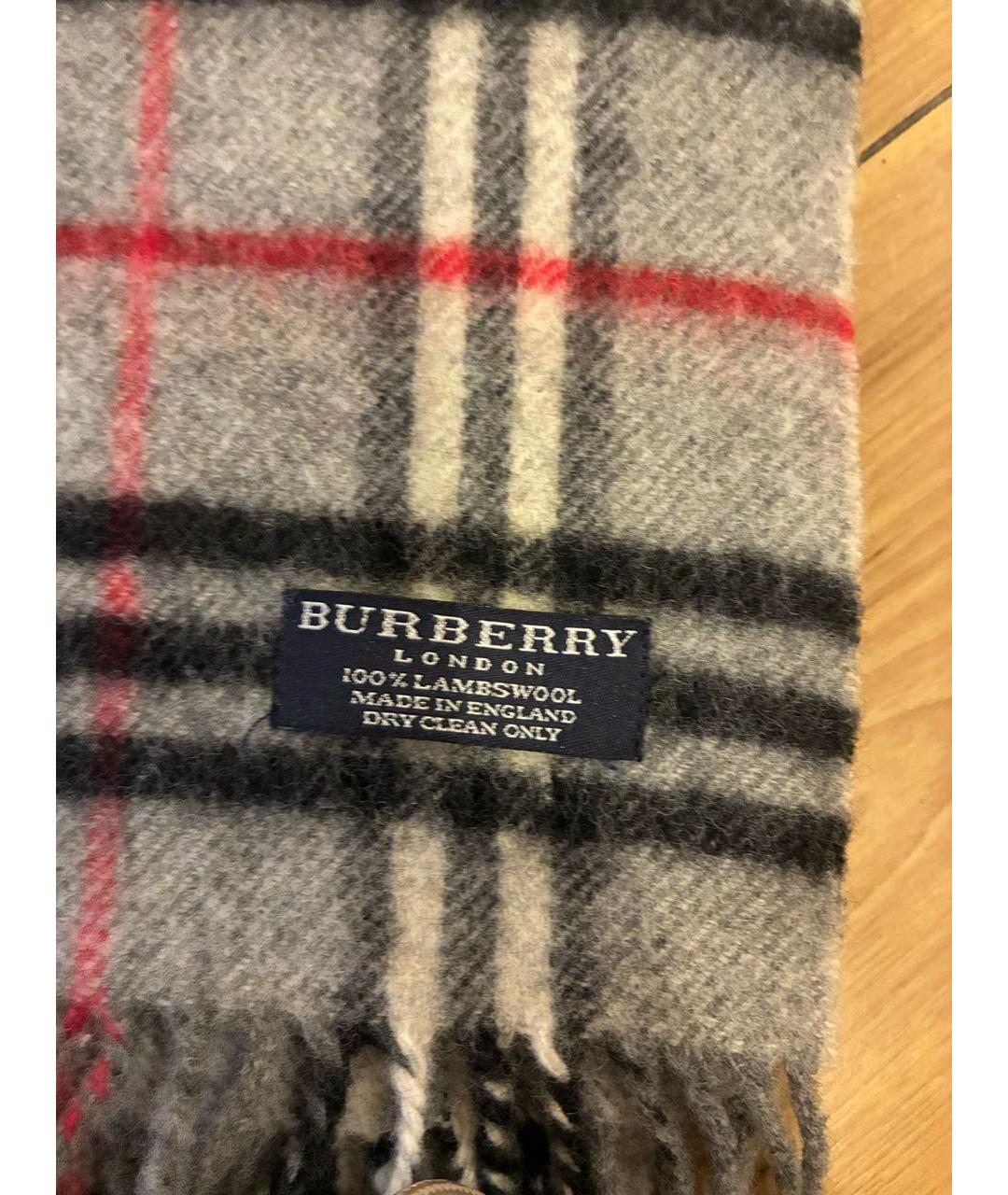 BURBERRY Бежевый шерстяной шарф, фото 4