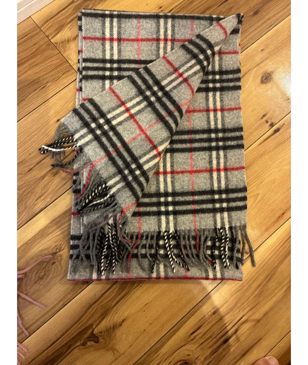 BURBERRY Бежевый шерстяной шарф, фото 2