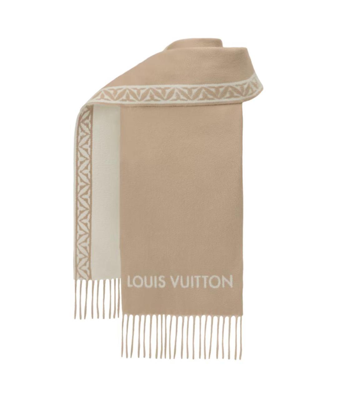 LOUIS VUITTON Бежевый шарф, фото 2
