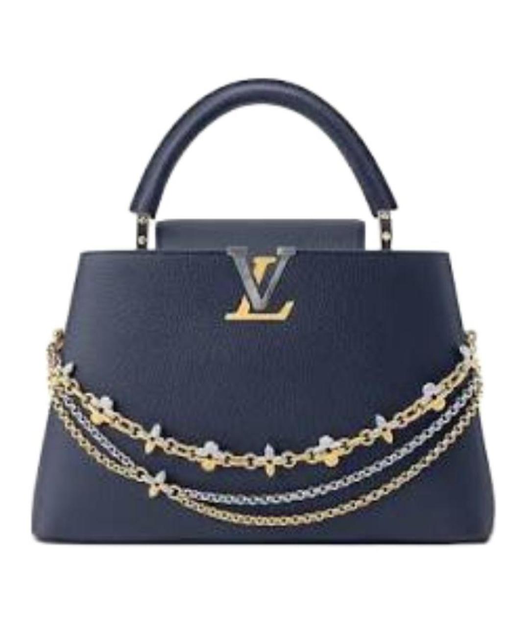 LOUIS VUITTON Синяя кожаная сумка через плечо, фото 1