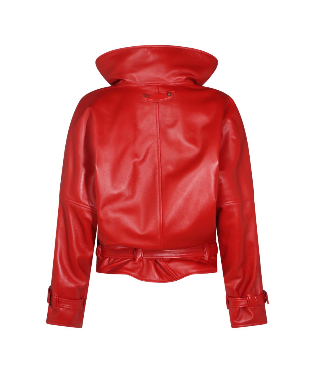 BALENCIAGA Красная кожаная куртка, фото 2