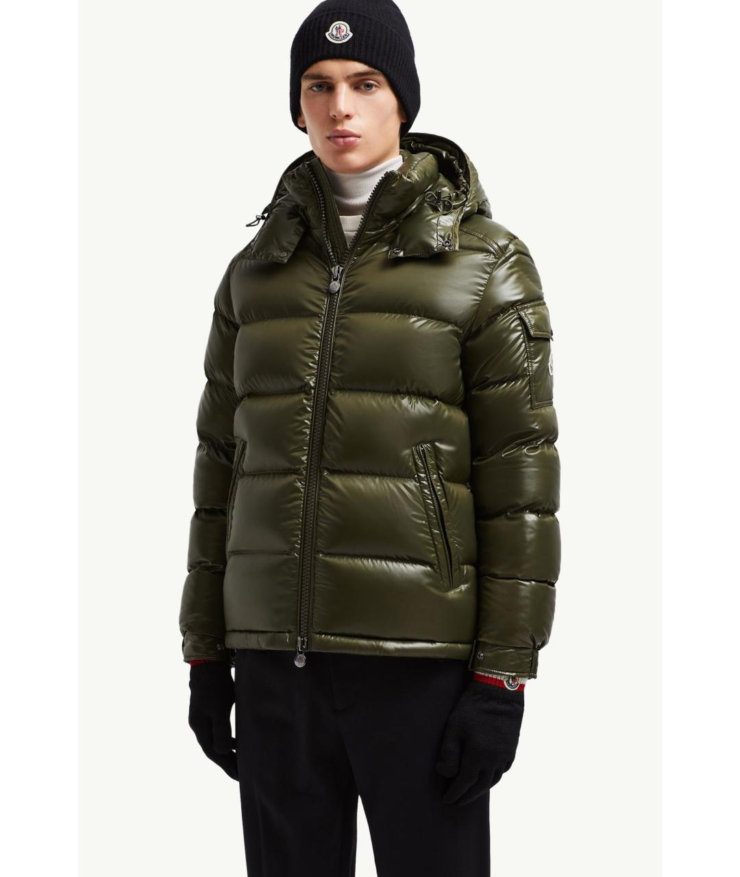 MONCLER Черные шерстяные перчатки, фото 2
