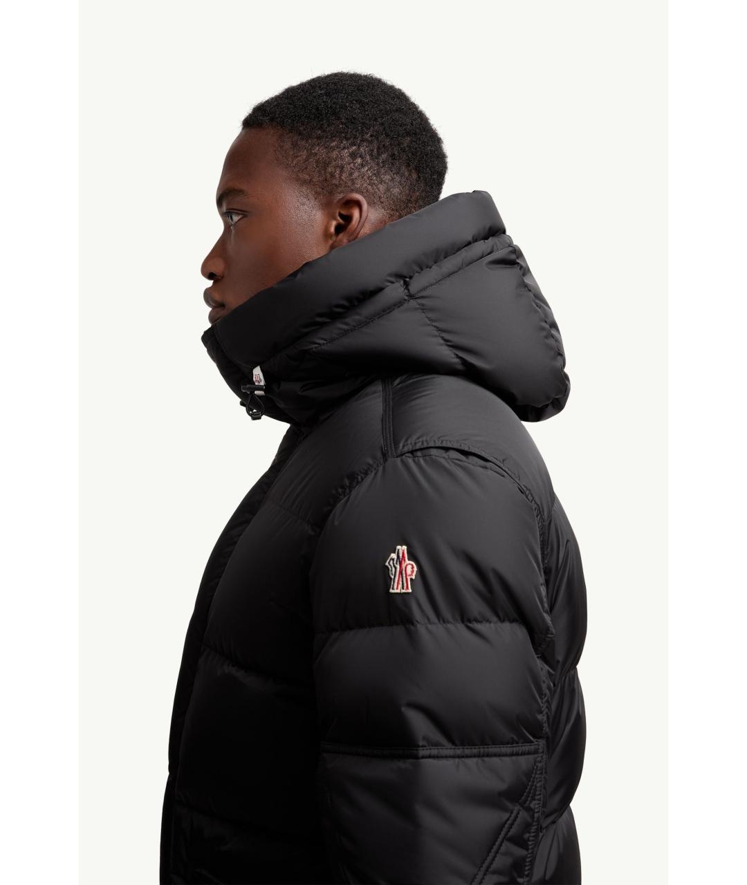 MONCLER Черное полиамидовое пальто, фото 7