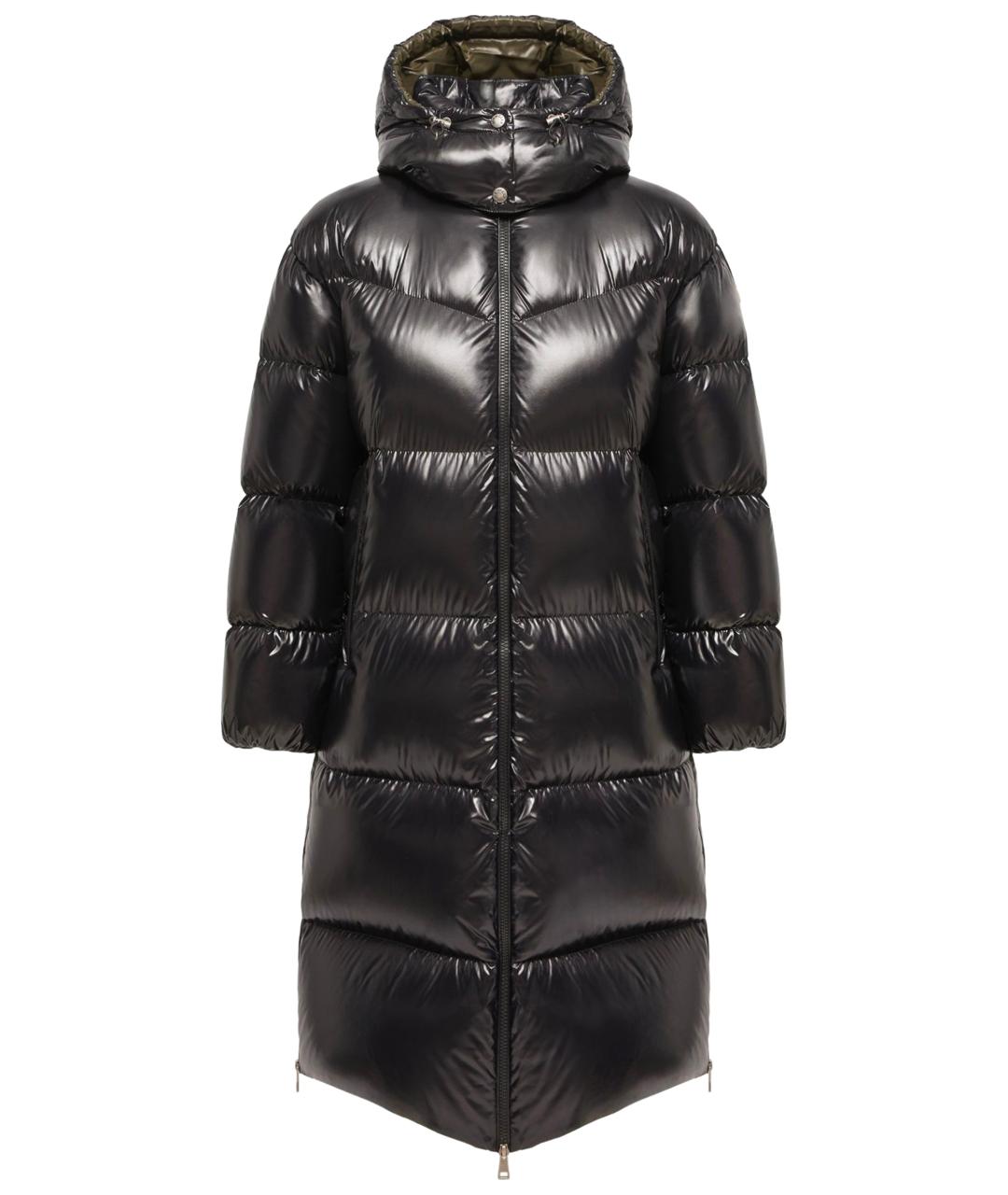MONCLER Черное полиамидовое пальто, фото 1