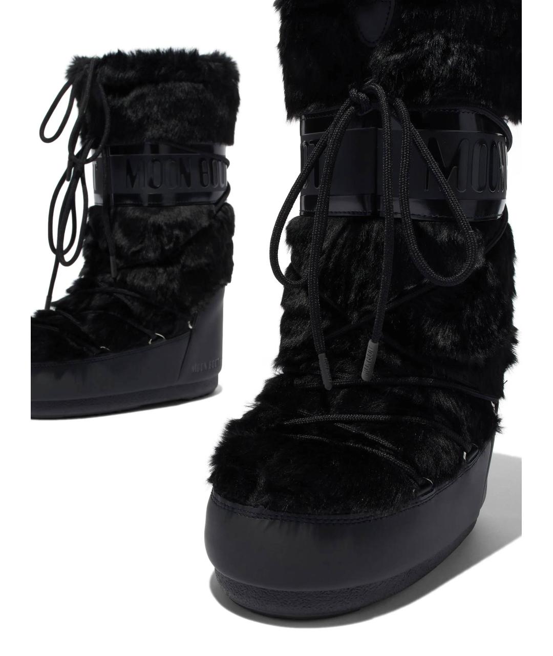 MOON BOOT Черные синтетические сапоги, фото 3