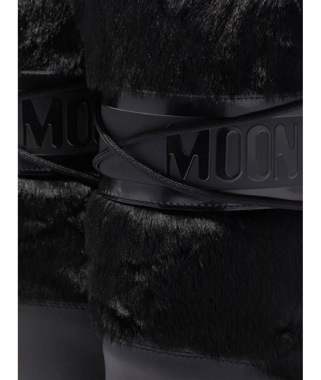 MOON BOOT Черные синтетические сапоги, фото 4