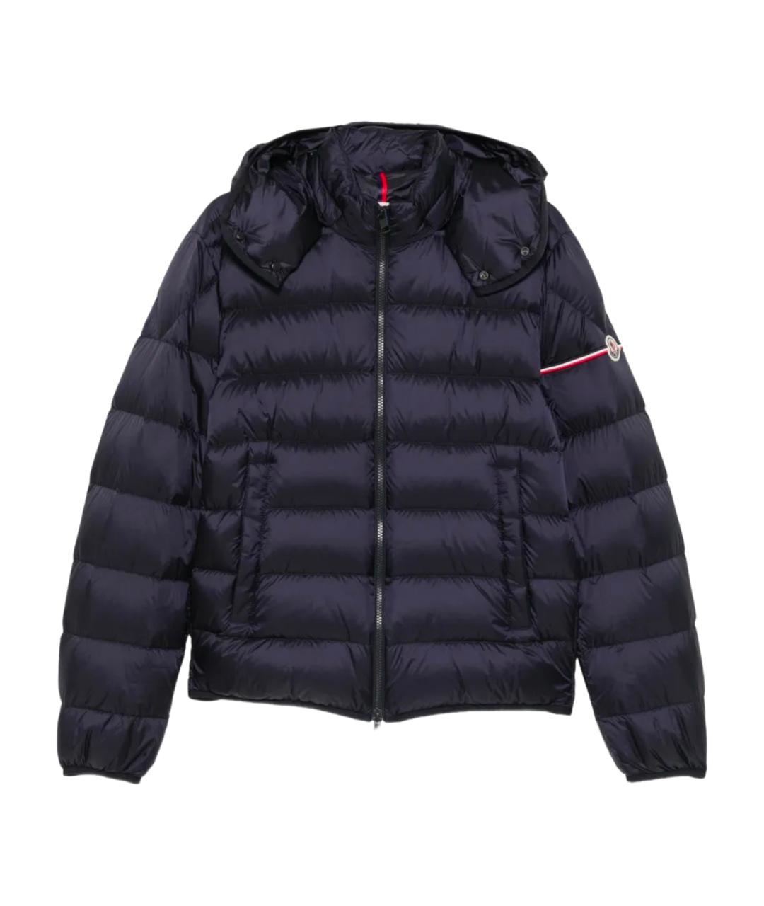 MONCLER Синий полиамидовый пуховик, фото 1