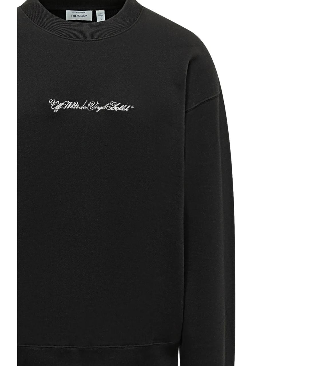 OFF-WHITE Черный хлопковый джемпер / свитер, фото 2