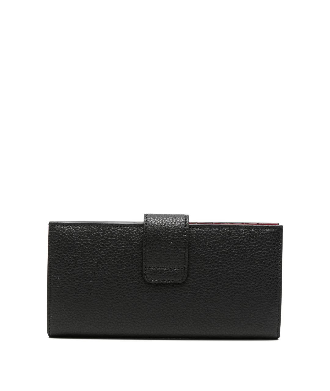 FERRAGAMO Черный кожаный кошелек, фото 2