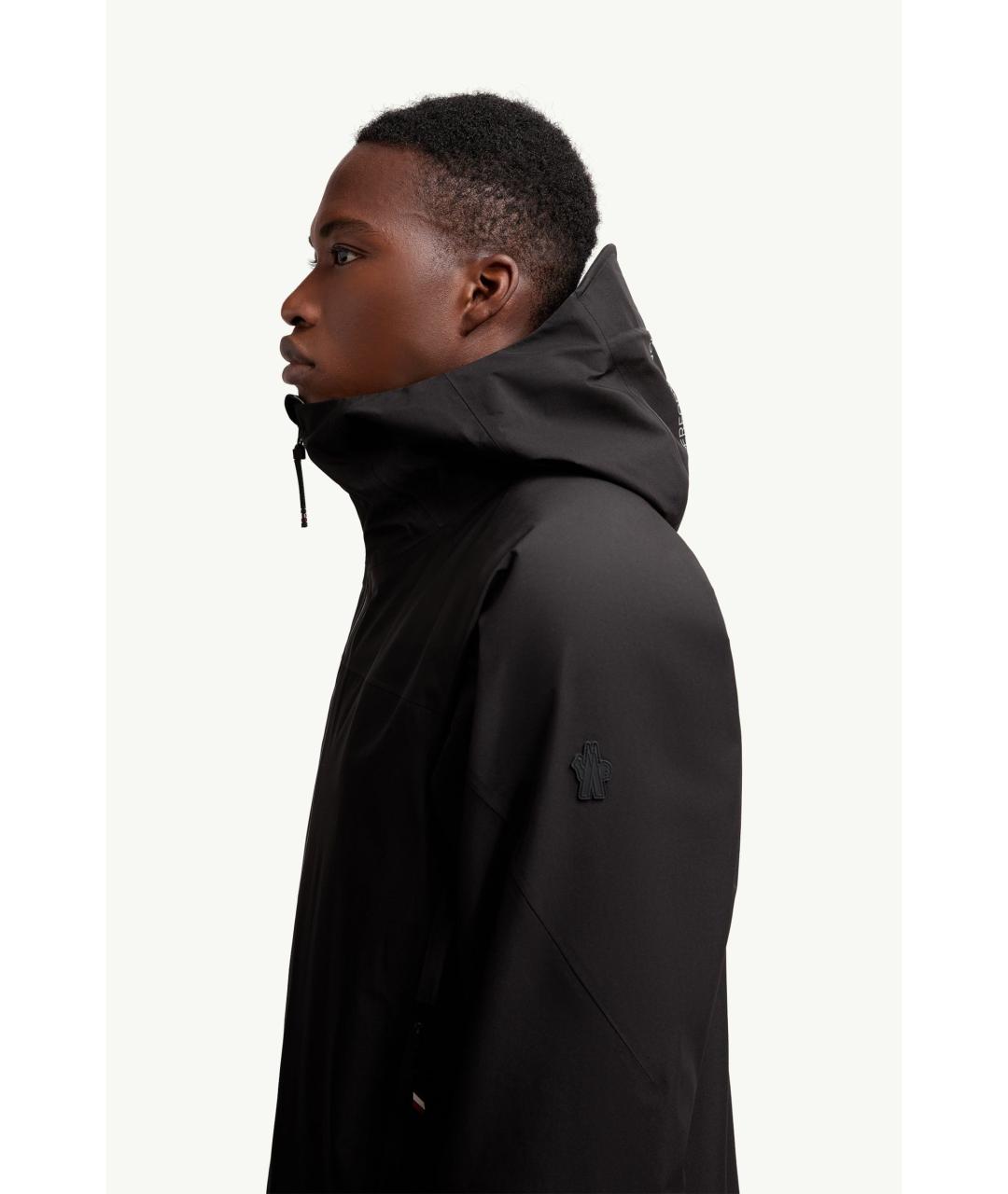 MONCLER Черная полиэстеровая куртка, фото 3
