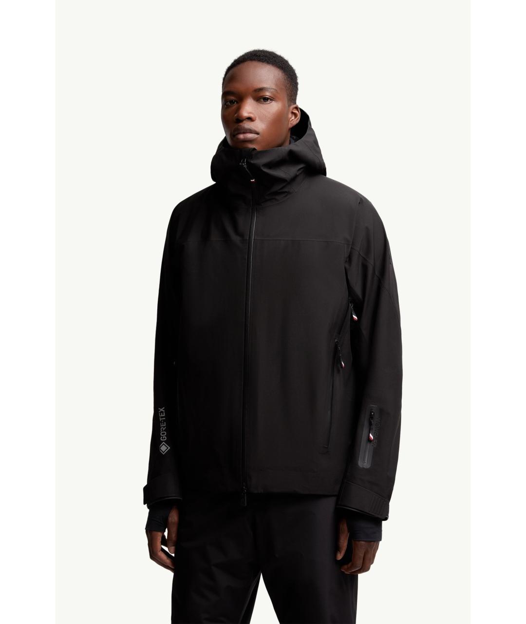 MONCLER Черная полиэстеровая куртка, фото 4