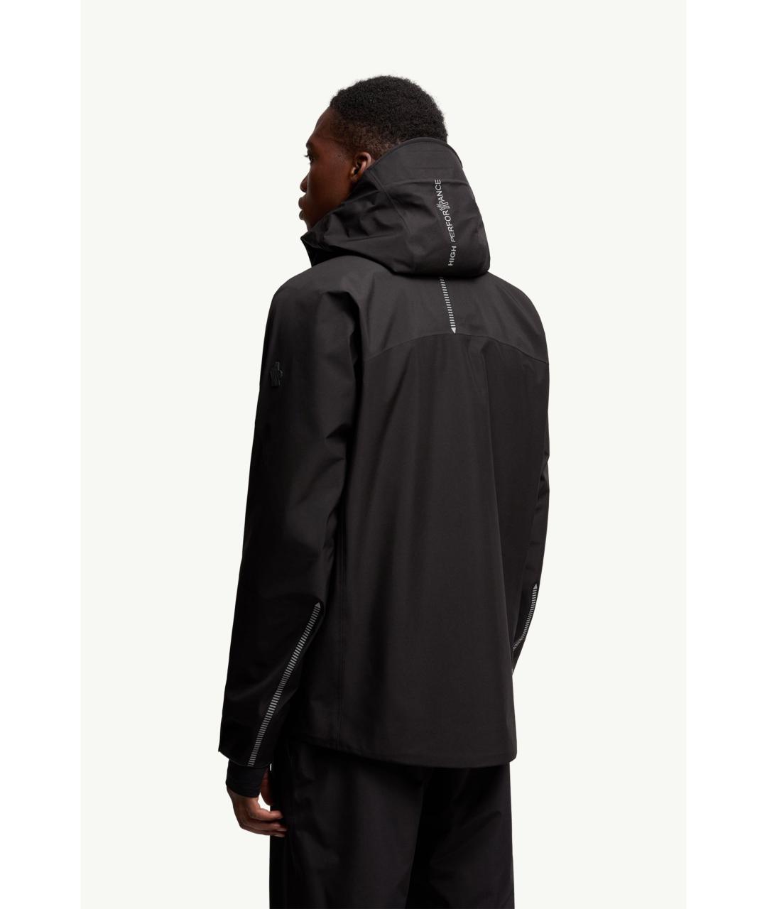 MONCLER Черная полиэстеровая куртка, фото 5