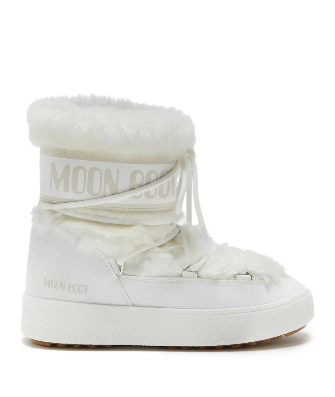 MOON BOOT Белые синтетические сапоги, фото 1