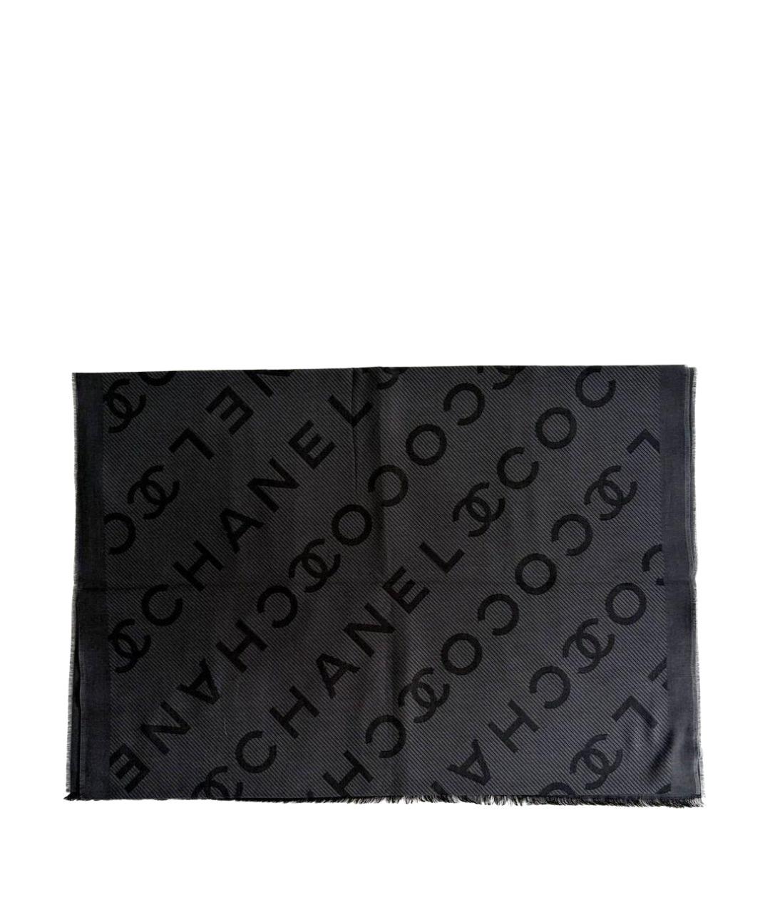 CHANEL Антрацитовый платок, фото 1