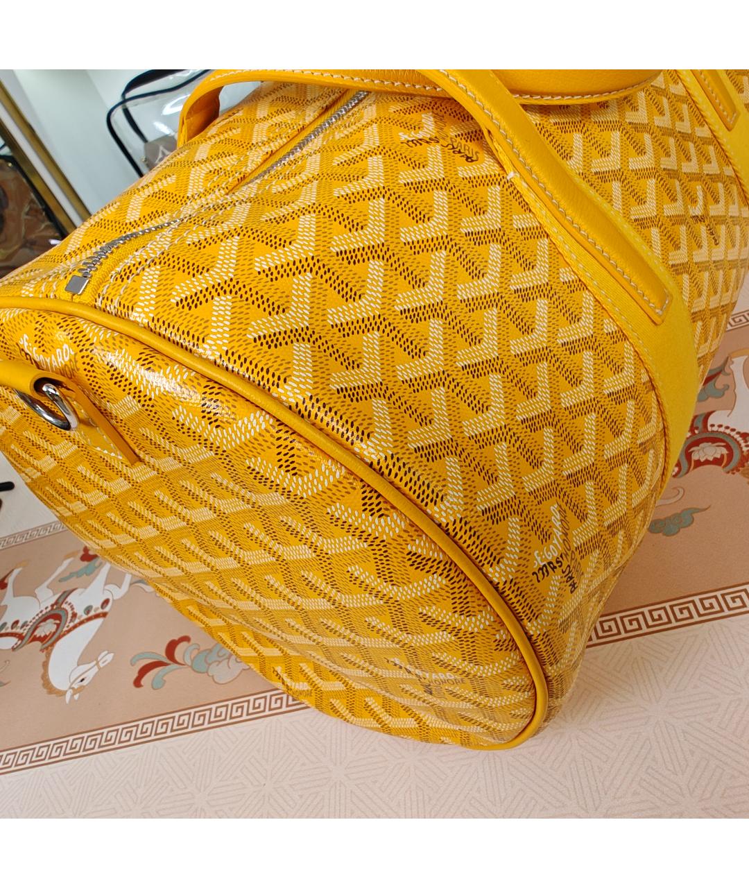 GOYARD Желтая сумка тоут, фото 5