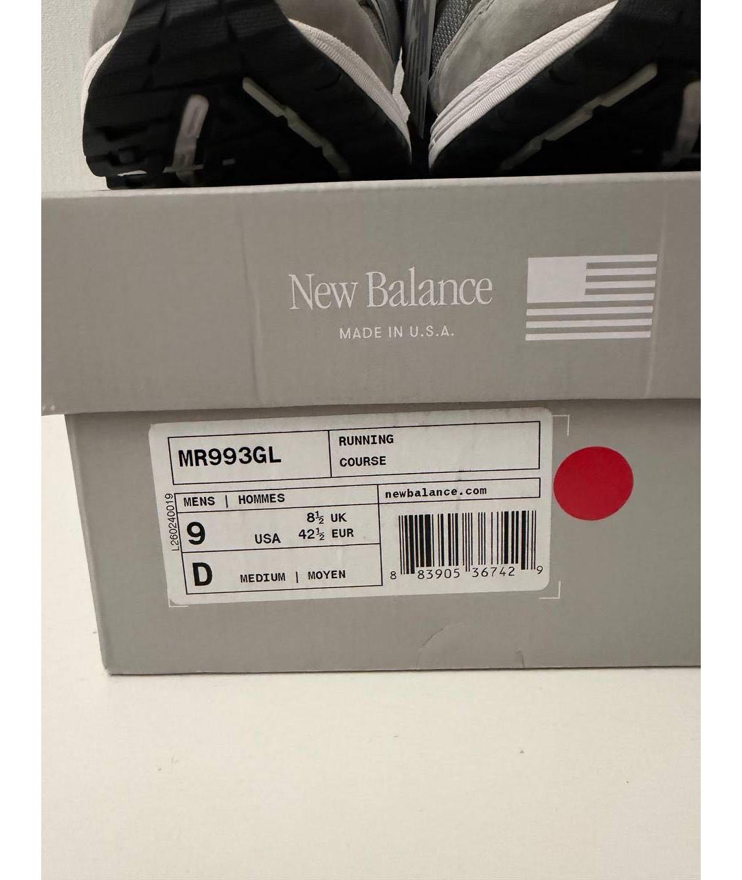 NEW BALANCE Серые низкие кроссовки / кеды, фото 4