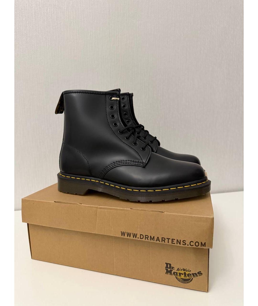 DR. MARTENS Черные кожаные высокие ботинки, фото 4