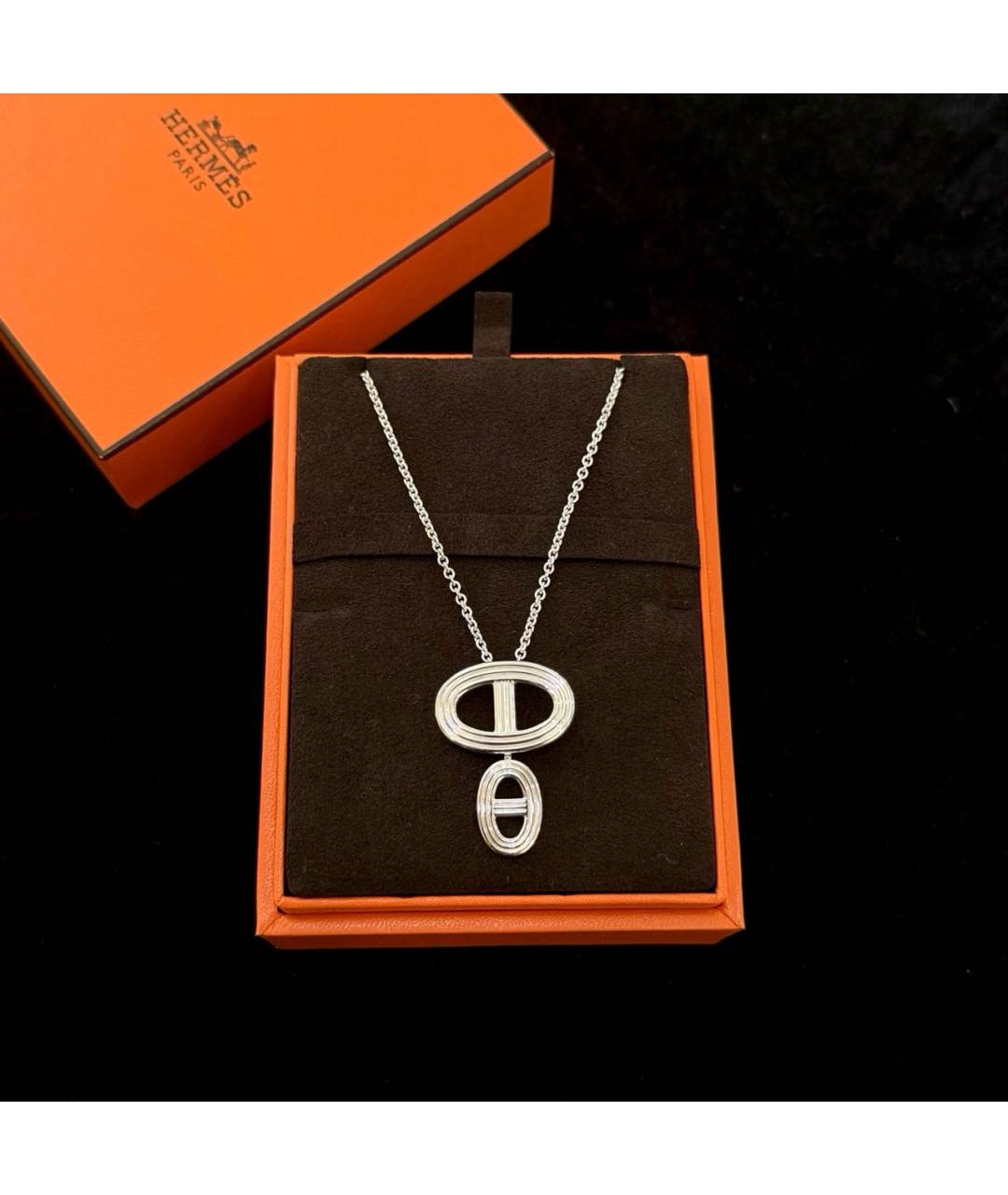 HERMES Серебряная подвеска, фото 2