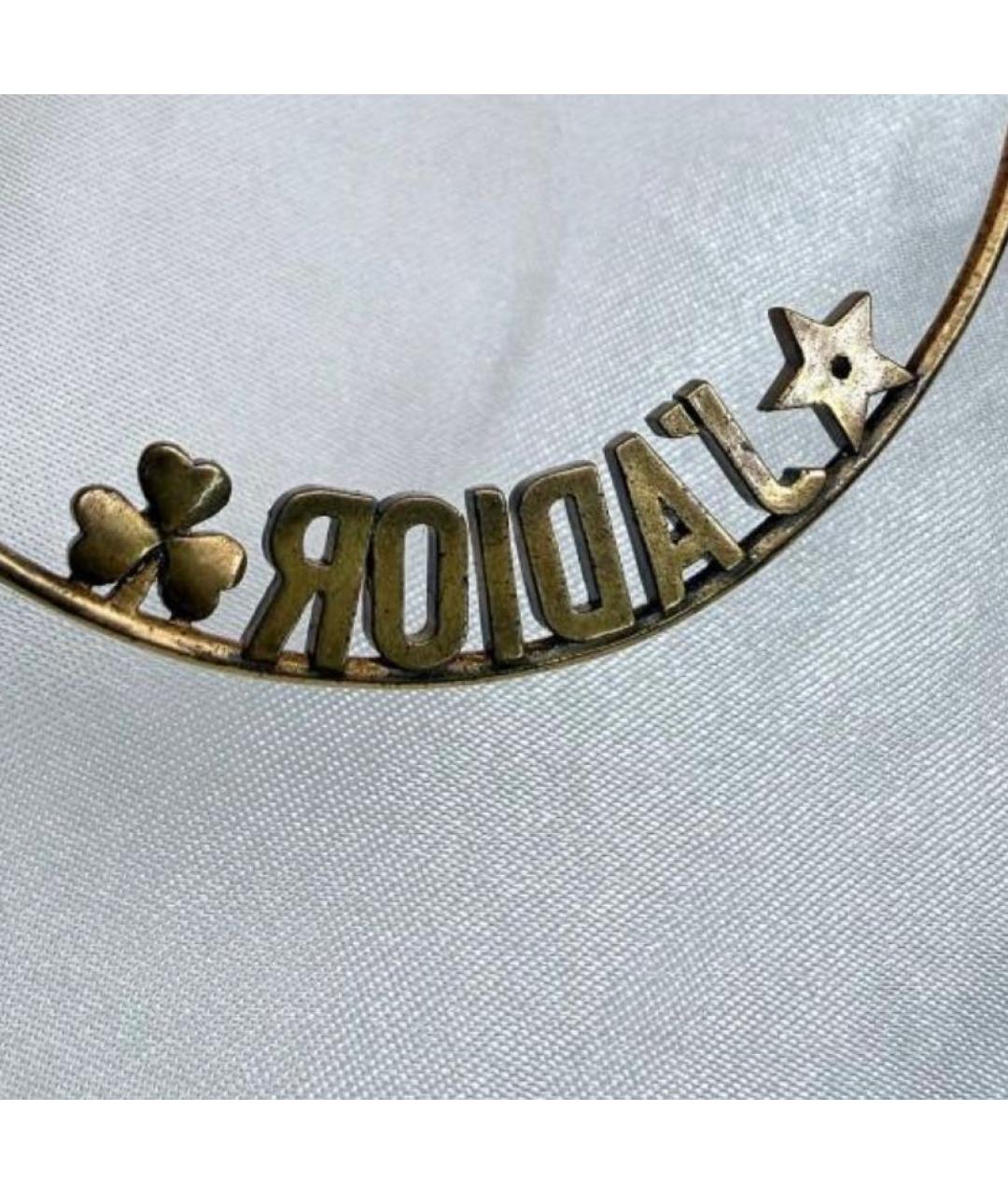 CHRISTIAN DIOR Золотые латунные серьги, фото 7