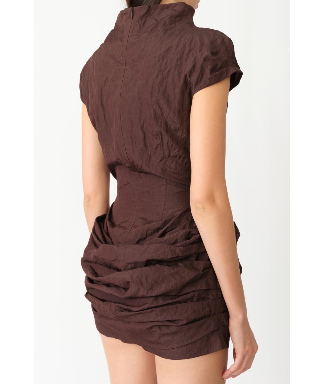 MAGDA BUTRYM Бордовое хлопковое повседневное платье, фото 4