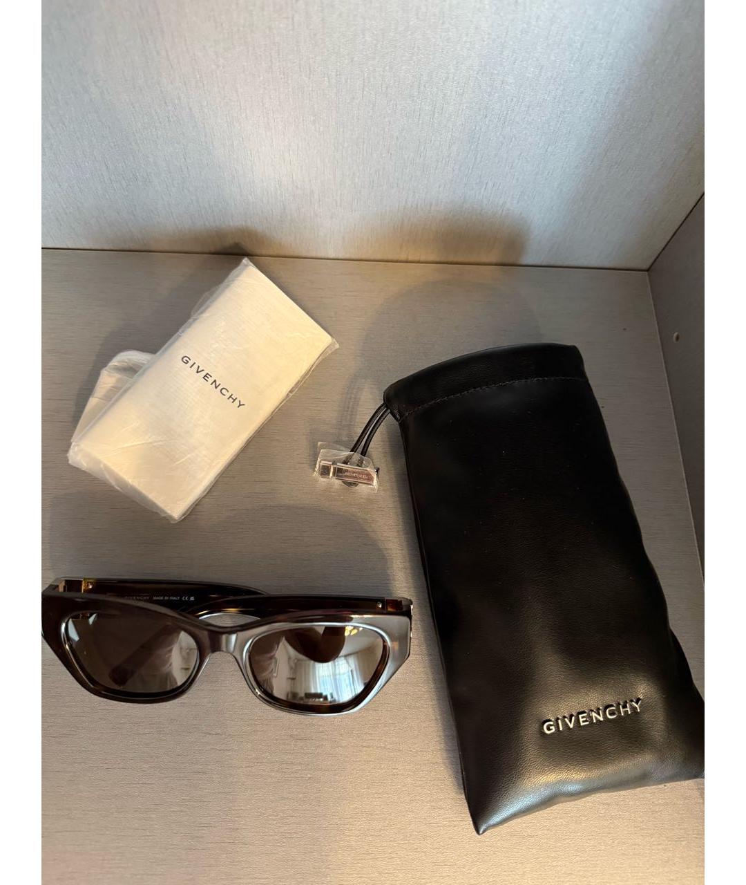 GIVENCHY Коричневые пластиковые солнцезащитные очки, фото 2