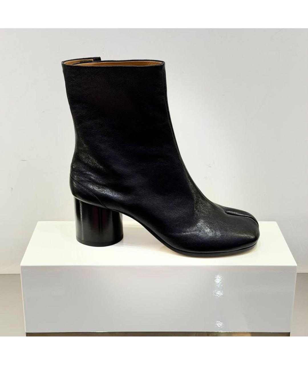 MAISON MARGIELA Черные кожаные ботильоны, фото 4