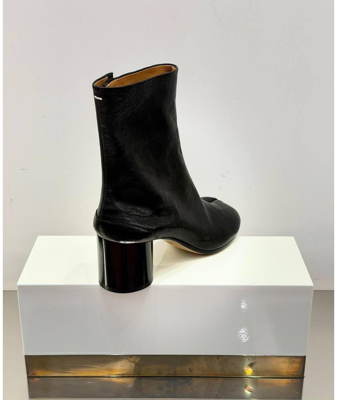 MAISON MARGIELA Черные кожаные ботильоны, фото 2