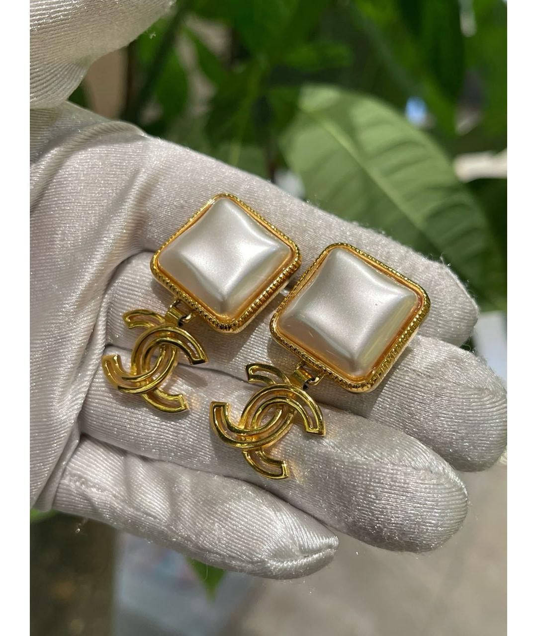 CHANEL Золотые серьги, фото 2