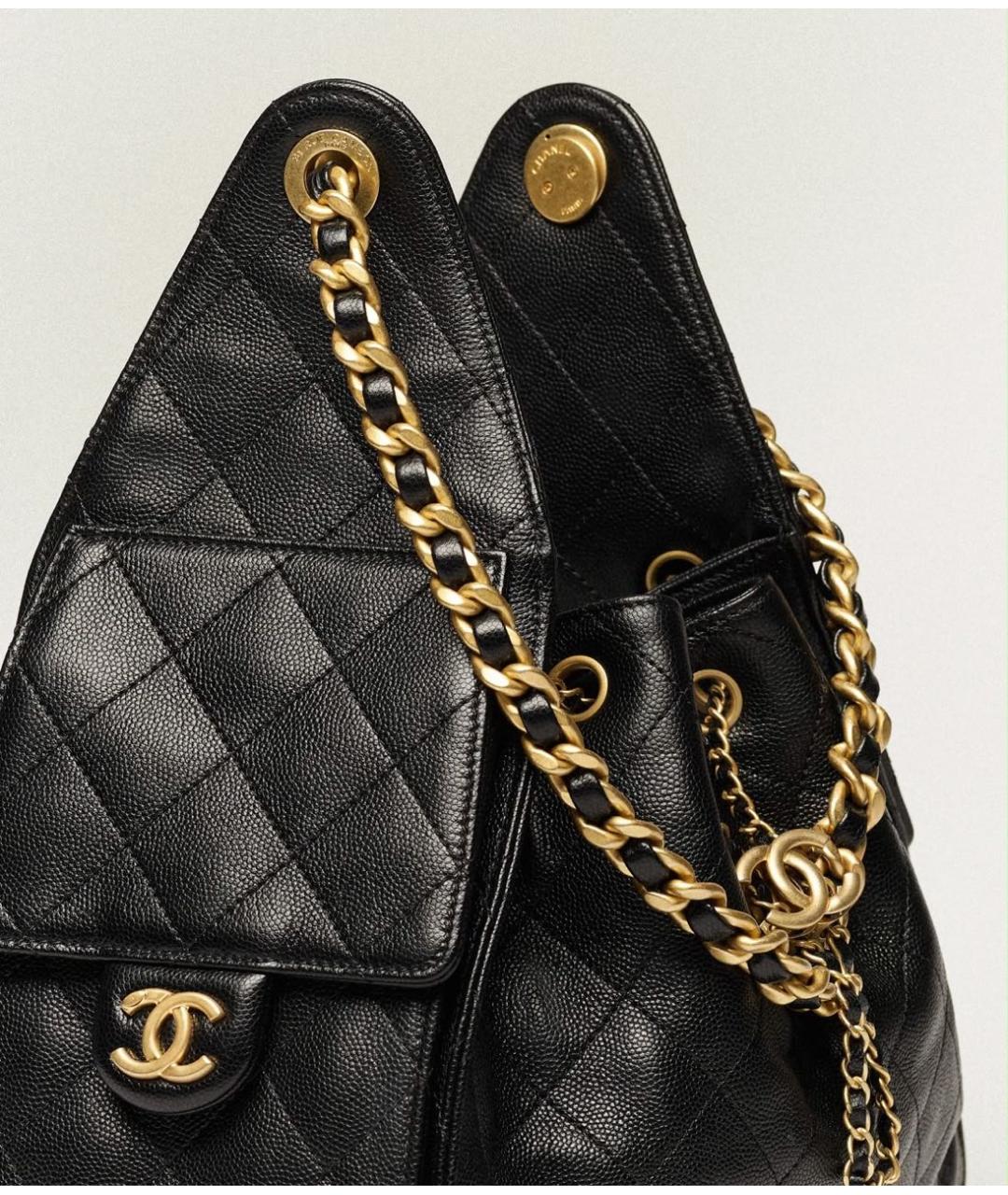 CHANEL Черная кожаная сумка через плечо, фото 4