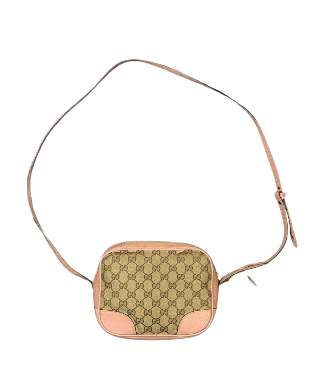GUCCI Розовая сумка через плечо из канвы, фото 1