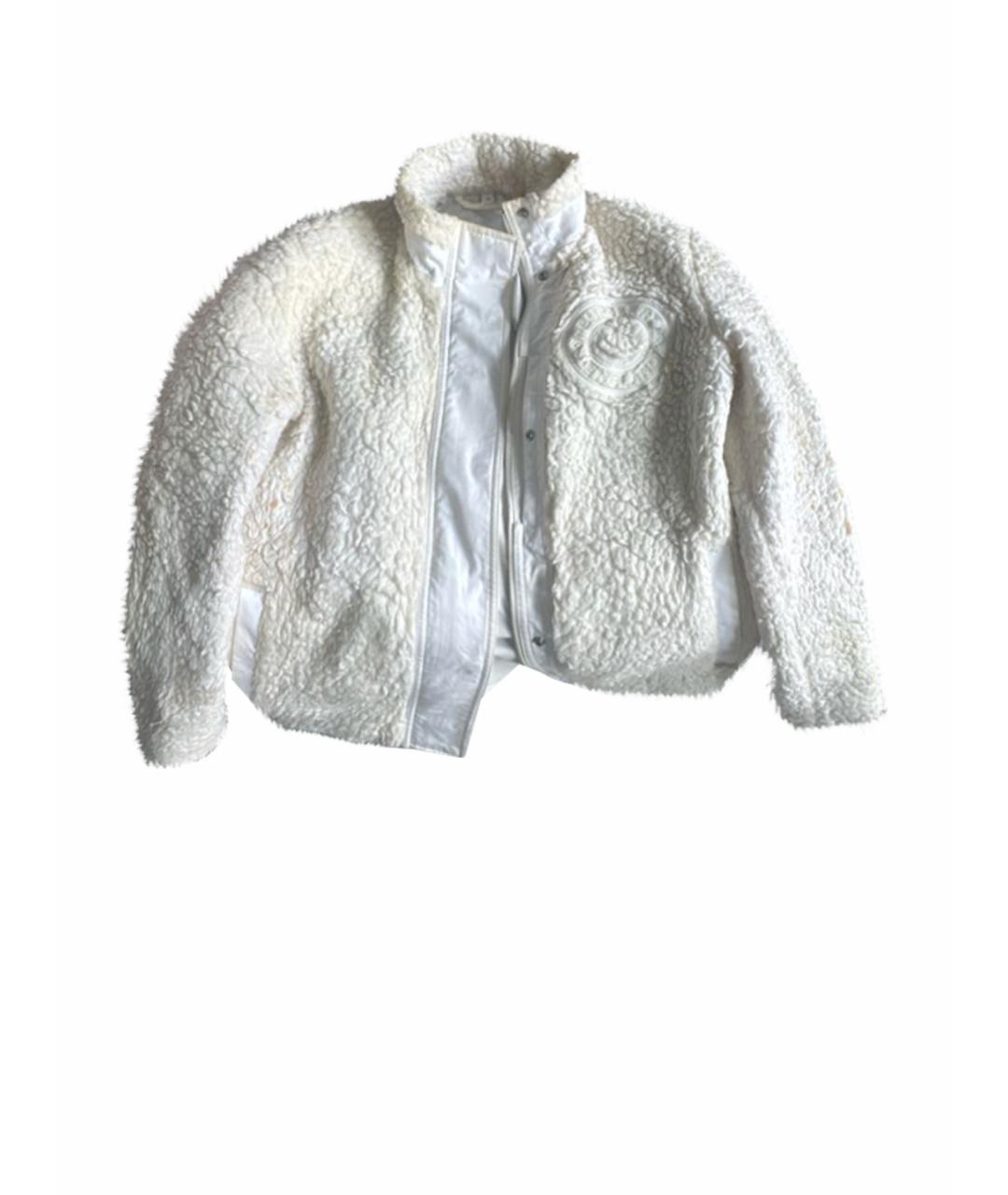 BURBERRY Белая меховая куртка, фото 1