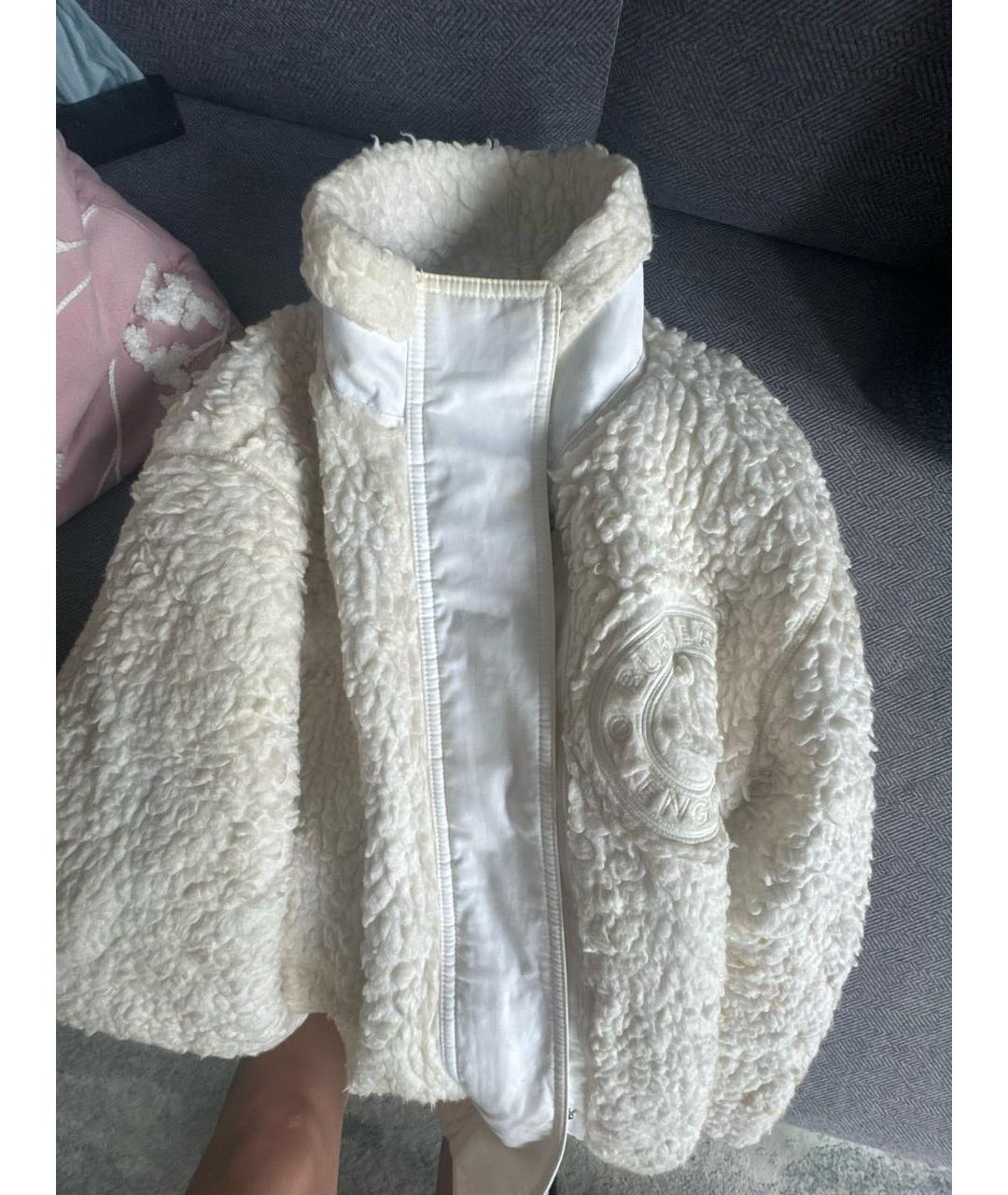 BURBERRY Белая меховая куртка, фото 4