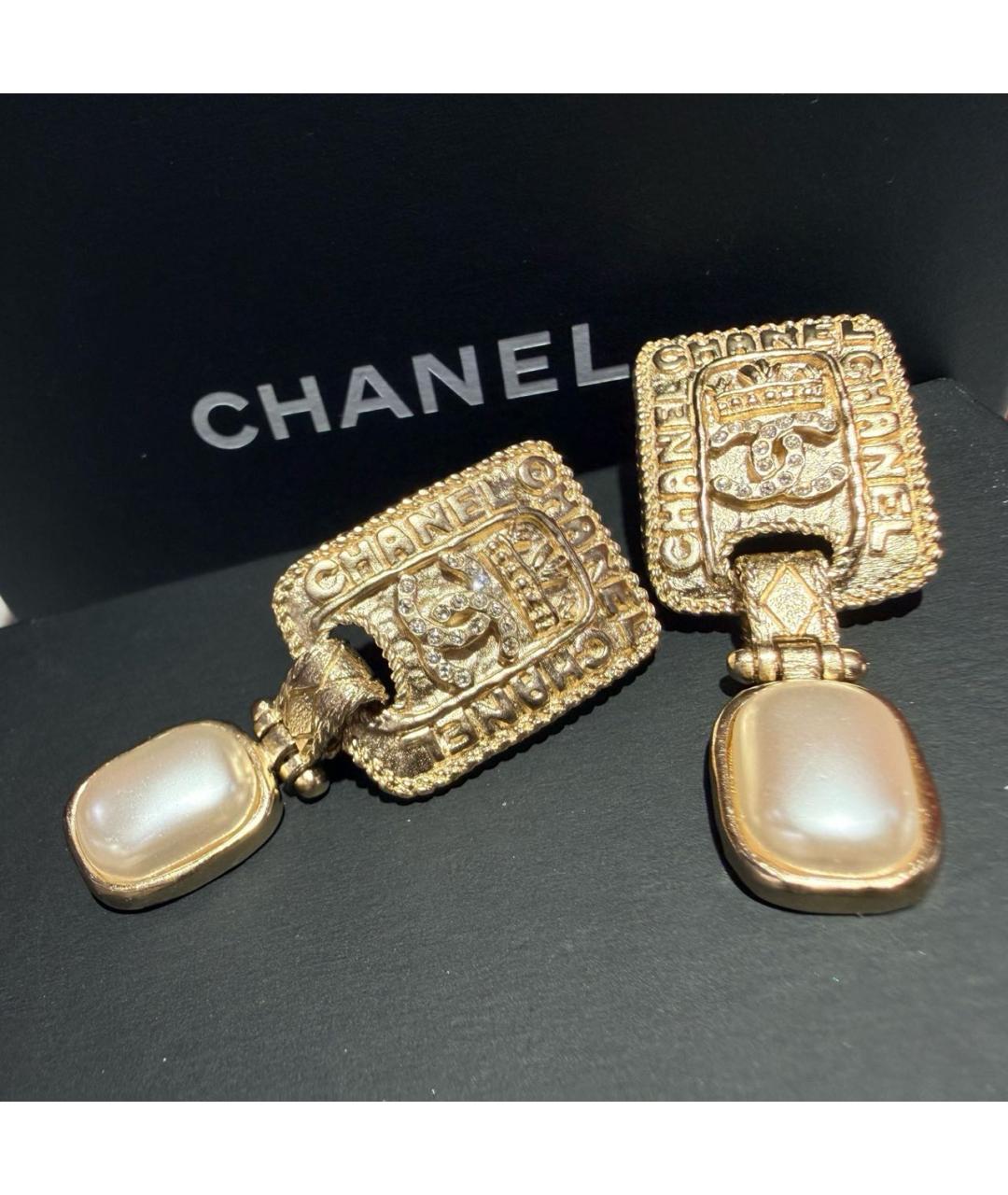 CHANEL Золотые серьги, фото 2
