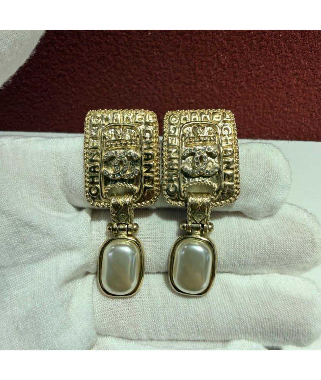 CHANEL Золотые серьги, фото 5