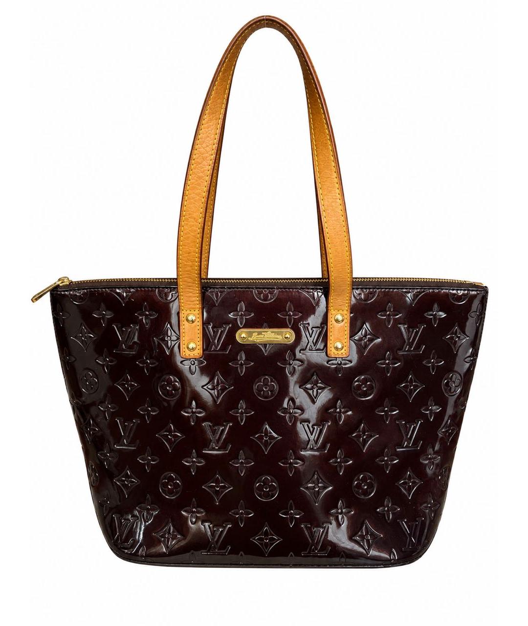 LOUIS VUITTON Бордовая сумка через плечо из лакированной кожи, фото 1