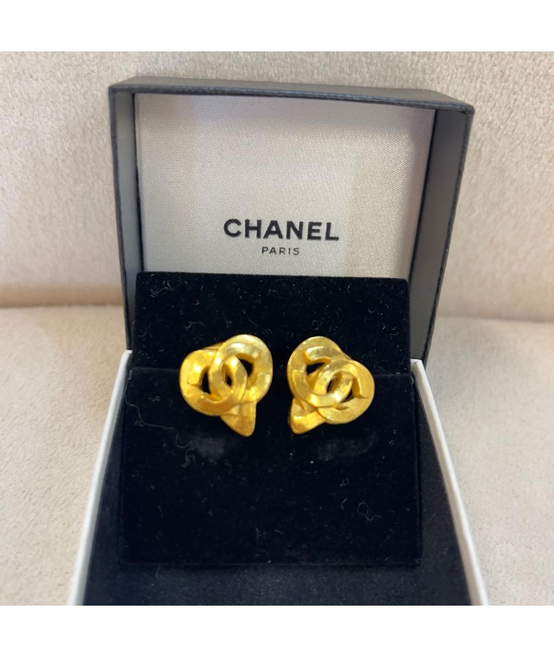 CHANEL Золотые серьги, фото 2