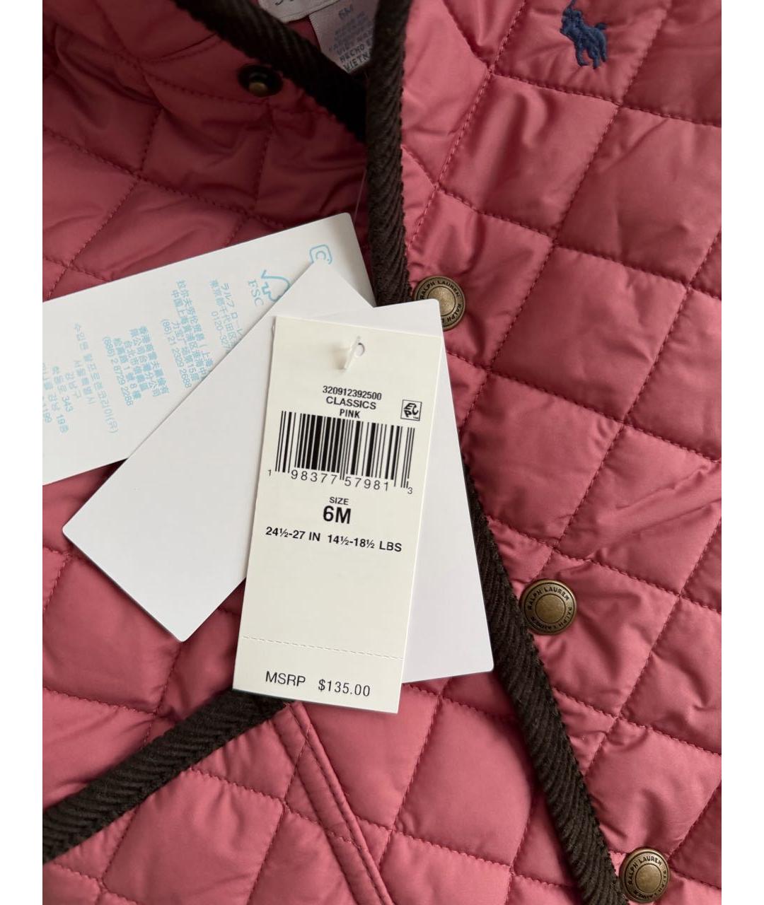 POLO RALPH LAUREN Розовый полиэстеровый комбинезон, фото 6