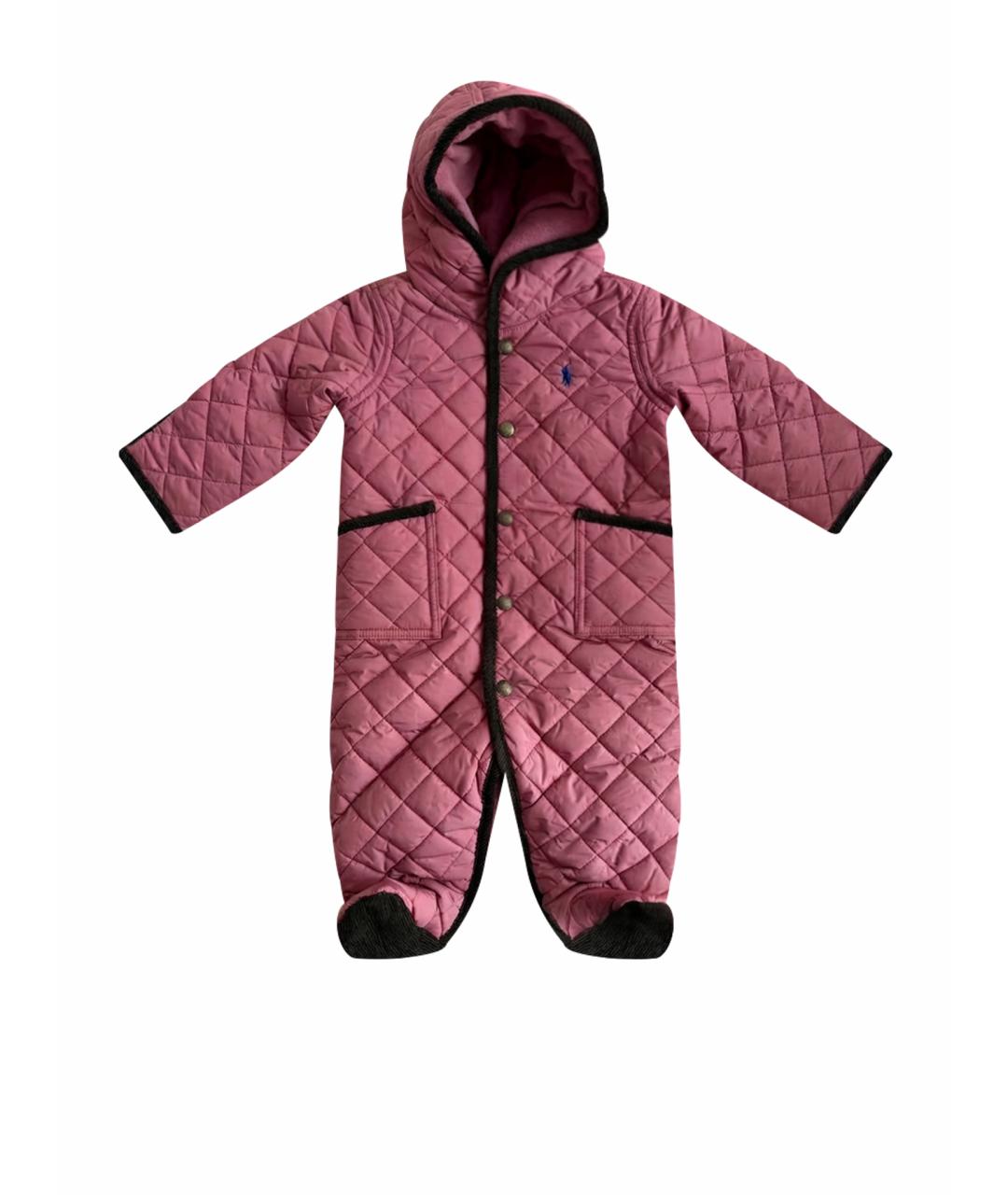 POLO RALPH LAUREN Розовый полиэстеровый комбинезон, фото 1