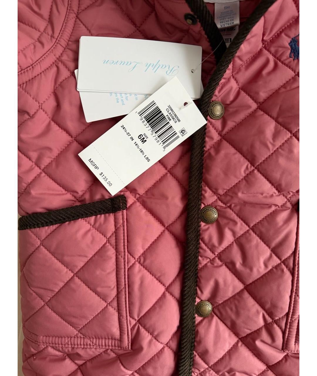 POLO RALPH LAUREN Розовый полиэстеровый комбинезон, фото 4