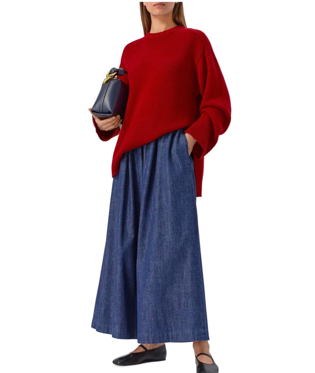 WEEKEND MAX MARA Синие хлопковые прямые джинсы, фото 8